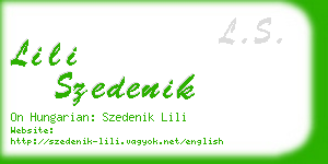 lili szedenik business card